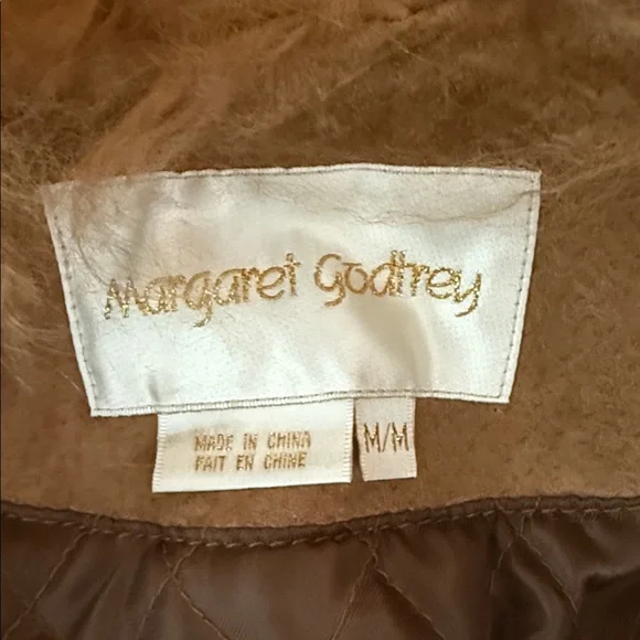 Tan Suede Coat with Mongolian Fur Collar - Picture 3 of 9